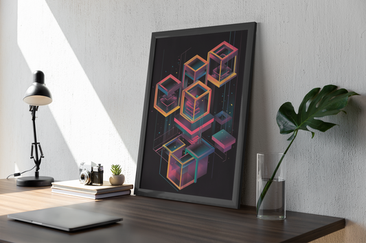 Prismatic Code Blocks Print