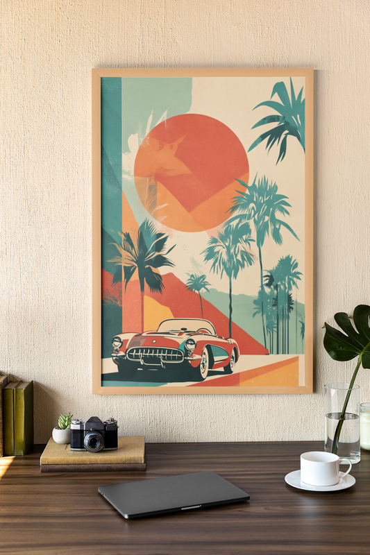 Retro Road Escape Print